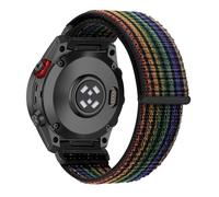 RanBluu QuickFit 22 mm Nylon Bracelet pour Garmin Tactix 8 47mm/Descent G2/fēnix 8 47mm/fēnix E/Fenix 7, Sangle de sportif, Bande de Remplacement pour Garmin Epix 2, Noir&Coloré