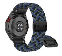 RanBluu QuickFit 26 mm Nylon Bracelet Compatible avec Garmin Tactix 8 51mm/fēnix 8 51mm/Enduro 3/Fenix 7X/Fenix 6X/5X, Bracelet Magnétique, Bande de Remplacement Pour Garmin Descent Mk3i, Bleu&Coloré