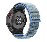 RanBluu QuickFit 26 mm Nylon Bracelet pour Garmin Fenix 8 Pro/Quatix 8 51mm | Bande de Remplacement pour Garmin Garmin Tactix 8/fēnix 8 51mm/Enduro 3/Fenix 7X/Descent Mk3i, Sangle de sportif, Bleu