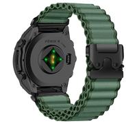 RanBluu QuickFit 26 mm Nylon Bracelet pour Garmin Tactix 8 51mm/fēnix 8 51mm/Enduro 3/Fenix 7X/7X Pro/7X Pro Solar/6X/5X, Bande de Sports, Bande de Remplacement pour Garmin Descent Mk3i, Vert