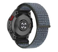 RanBluu QuickFit 26 mm Nylon Bracelet pour Garmin Tactix 8 51mm/fēnix 8 51mm/Enduro 3/Fenix 7X/7X Pro/7X Pro Solar/6X/5X, Sangle de sportif, Bande de Remplacement pour Garmin Descent Mk3i, Gris