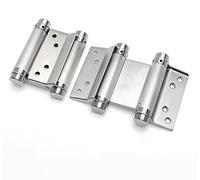 Ranbo 125mm Charnières À double Ressort,en Acier Inox À Double Action pour Portes Battante Charnière Fermeture Automatique pour Saloon Café Bar Pub Comptoir Porte Placard Jusqu'à 30kg (2 PCS)