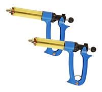 RANCH CHOICE Lot de 2 seringues semi-automatiques pour bétail - Dose réglable - Seringue Luer Lock à répétition continue pour vache, chèvre, cochon, mouton, porc