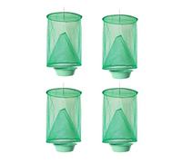 Ranch Fly Trap Flay Catcher avec appareils de pêche à la mouche-New Fly pour fermes familiales intérieures ou extérieures, parc, restaurants (4 paquets, 24 x 33cm)
