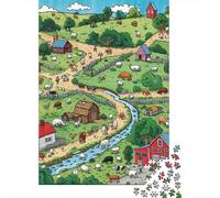 Ranchs Puzzle 1000 Pièces Cadeau Unique Jeu ÉduChatif Défi Jouet À De Qualité Supérieure Peinture Art pour Adultes Et Enfants 1000pcs (75x50cm)