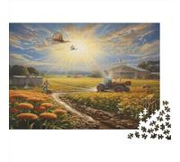 Ranchs Puzzles pour Adultes 1000 Pièces ÉduChatif Challenge Toy Artisanat Cadeau Famille Home Decor pour Adultes Et Enfants À Partir De 14 Ans 1000pcs (75x50cm)