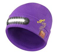 RANCOVY Bonnet Bluetooth avec lumière, bonnet tricoté musical avec casque et microphone haut-parleur intégré, bonnet LED avec Bluetooth pour homme et femme, violet