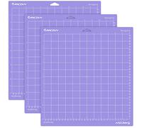 RANCOVY Tapis de découpe pour Cricut Maker 3/Maker/Explore 3/Air 2/Air/One adhérence forte pour tapis de découpe adhésif Cricut 30,5 x 30,5 cm Lot de 3 - Violet StrongGrip 12''x12''