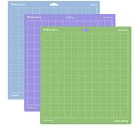 RANCOVY Tapis de découpe pour Cricut Maker 3/Maker/Explore 3/Air 2/Air/One (StandardGrip/LightGrip/StrongGrip) 30,5 x 30,5 cm Lot de 3 multicolore 12"x12"
