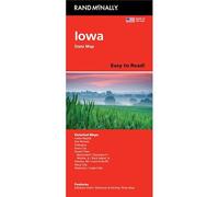 Rand McNally Carte de l'État de l'Iowa facile à lire