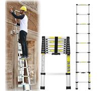 Randaco 2.6M Échelle Télescopique Aluminium, Échelle Multifonction, Télescopique Multi-Fonction Echelle, Échelle Portable, Antidérapante, Sûre et Solide, Charge Max 150KG