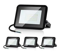 Randaco 4 Projecteur à LED 30W, Lumière D'inondation 2550LM Applique Murale Blanc Chaud 3000K étanche IP66, Lumière de Sécurité Extérieure, Lumière de Travail pour Entrepôt (sans prise)