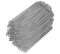 Randaco Ancres de sol galvanisées, 500 pièces, Piquets de sol stables pour film anti-mauvaises herbes, toile de jardin, clôture, jardin (150x25mm - Ø2,8mm)