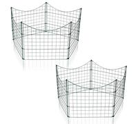 Randaco Clôture de Jardin, Clôture d'étang en Métal, 22 pièces - 10 éléments de clôture et 12 barres de fixation, Clôture de protection pour étang, Jardin Paysage, Chiens Clôture (supérieurs)
