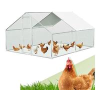 Randaco Clôture XXL pour poulailler avec serrure, 3 x 4 x 2 m, en acier galvanisé, pour petits animaux, avec toile imperméable en polyéthylène, cadre en acier résistant, pour fermes avicole