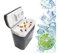 Randaco Glacière électrique portable, 24 Litres Mini réfrigérateur 230 V et 12 V pour voiture et camping, Refroidissement et réchauffe, Glacière thermoélectrique (gris)