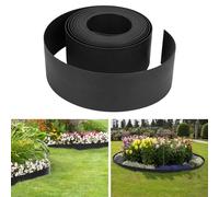 Randaco Lawn Edging Bordure de pelouse, en plastique, 100 % recyclé, noire, longueur 10 m, hauteur 10 cm, pour parterres de fleurs, chemins de jardin, délimitation de pelouse
