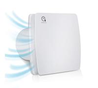 Randaco Lot de 2 ventilateurs de salle de bain 100 mm avec capteur d'humidité - Ventilateur extracteur d'air réglable avec minuterie - Ventilateur mural silencieux pour salle de bain, toilettes