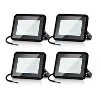Randaco Lot de 4 spots extérieurs LED 20W Blanc Froid, Projecteur LED extérieur puissant 1700LM 6000K d'éclairage de sécurité, IP66 étanche Éclairage LED pour Cour, allées(sans prise)