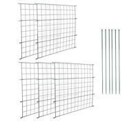 Randaco Lot de 5 clôtures pour étang en métal - Longueur 3,75 m - Clôture en métal - Vert - Enclos