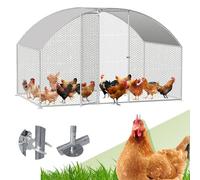 Randaco Poulailler en acier galvanisé 3 x 2 x 2 m avec chiffon de couleur PE imperméable et serrure, enclos pour poules, petits animaux, plantes, nettoyage rapide