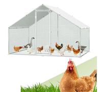 Randaco Poulailler XL - 3 x 2 x 2 m - En acier galvanisé - Enclos d'extérieur - Avec serrure et chiffon de couleur en polyéthylène étanche - Beaucoup d'espace pour poules, petits animaux