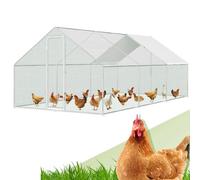 Randaco - Poulailler XXL avec aire de jeux - 3 x 6 x 2 m - En acier galvanisé - Installation à l'extérieur - Geflügelstall avec serrure et toile de couleur PE imperméable, pour poulailler, volaille