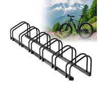 Randaco Râtelier 6 vélos en métal, support multiple, montage mural, peu encombrant, noir