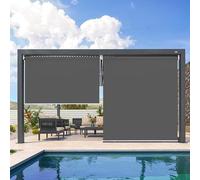 Randaco Store vertical d'extérieur pour balcon, terrasse, jardin, résistant aux intempéries, protection solaire, protection UV, anthracite 100 x 140 cm