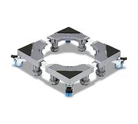 Randaco Support de machine à laver réglable - Socle mobile - Pour sèche-linge - Support pour tablette et congélateur - Réglable de 40 à 68 cm