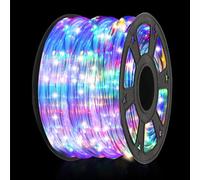 Randaco Tuyau lumineux LED de 10 m, 240 LED extérieurs, IP20 et éclairage LED, contrôleur noir avec fonction mémoire, pour jardin, fête, mariage, Halloween - Multicolore