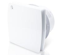 Randaco Ventilateur de salle de bain, diamètre : 150 mm, avec capteur d'humidité et clapet anti-retour, minuterie, silencieux, blanc