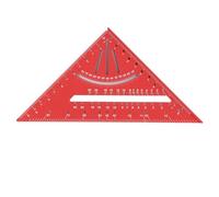 Randage en alliage en aluminium de 7 pouces Rafter Square, outil de mesure multi-angle, règle triangulaire du travail du bois avec niveau, durable et précis pour les projets de (Red)