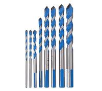 RanDal 8pcs multi-usage forets de foret de pointe de carbure ensemble multi construction trou a vu le coupeur pour béton maçonnerie céramique tuiles bois plastique feuilles métalliques et en aluminium