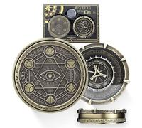 Random King Dice D20 Jeu de dés DND en métal 7 en 2 avec roues à double rotation, dés uniques de poche D20 pour Donjons et Dragons, cadeaux DND