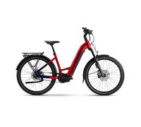 Haibike Trekking 9 Low Abs Nexus 2025 Electric Bike Argenté S / 800Wh Fruity Red / Blue