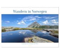 Randonnée en Norvège - harmonie des montagnes et de la mer (calendrier mural 2026 DIN A3 paysage) - Calendrier mensuel CALVENDO
