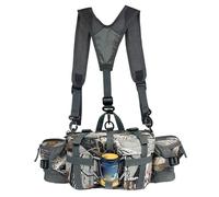 Randonnée Fanny Pack pour Femmes Hommes, Pack de Taille imperméable avec Porte-Bouteille d'eau et Baguette Simple/Double Sac à Courroie de Hanche Lombaire, Camouflage, Sac Hanche