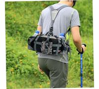 Randonnée Fanny Pack pour Femmes Hommes, Pack de Taille imperméable avec Porte-Bouteille d'eau et Sac à épaule Simple/Double