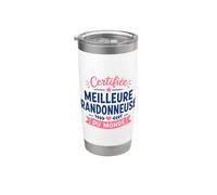 Randonner fille marcheuse Humour randonneuse Gobelet isotherme en acier inoxydable double paroi