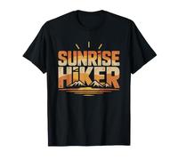 Randonneur du Lever Soleil Sommet De Montagne Heure Dorée T-Shirt