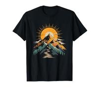 Randonneur du Lever Soleil Sommet De Montagne Sentier T-Shirt