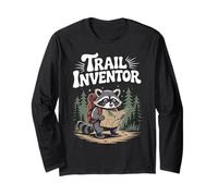 Randonneur en Plein air Trail Inventor Funny Hiking Raccoon Manche Longue
