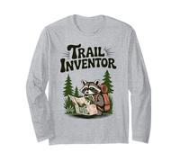 Randonneur en Plein air Trail Inventor Funny Hiking Raccoon Manche Longue