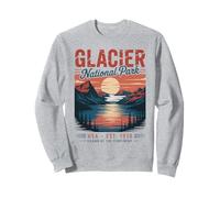 Randonneur rétro des Montagnes du Parc National des Glaciers Sweatshirt