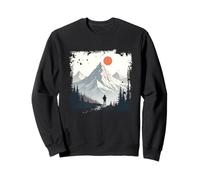 Randonneurs en montagne J'aime les montagnes randonnée arbres nature Sweatshirt
