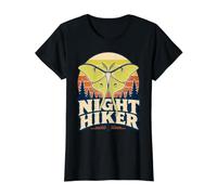 Randonneuse Nocturne Luna Moth Vintage Forest Explorer T-Shirt Graphique avec Valeur, Femme, Noir, M