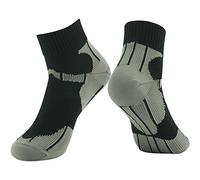 RANDY SUN Chaussettes cheville 100% imperméables certifiées SGS Pour femme - Confort doux - Pour activités outdoor Noir & Gris - Taille XS