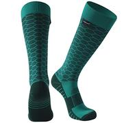 RANDY SUN Chaussettes imperméables et respirantes, unisexes pour temps froid, chaudes et sèches, de qualité, pour randonnée, ski, course à pied, trekking, 1 paire de chaussettes hautes océan, taille L