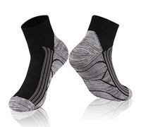 RANDY SUN Chaussettes Imperméables Respirantes, Modèle Original Unisexe pour Ski/Randonnée/Trekking/Pataugeoire/Sentier 1 Paire (noir & gris clair), taille L